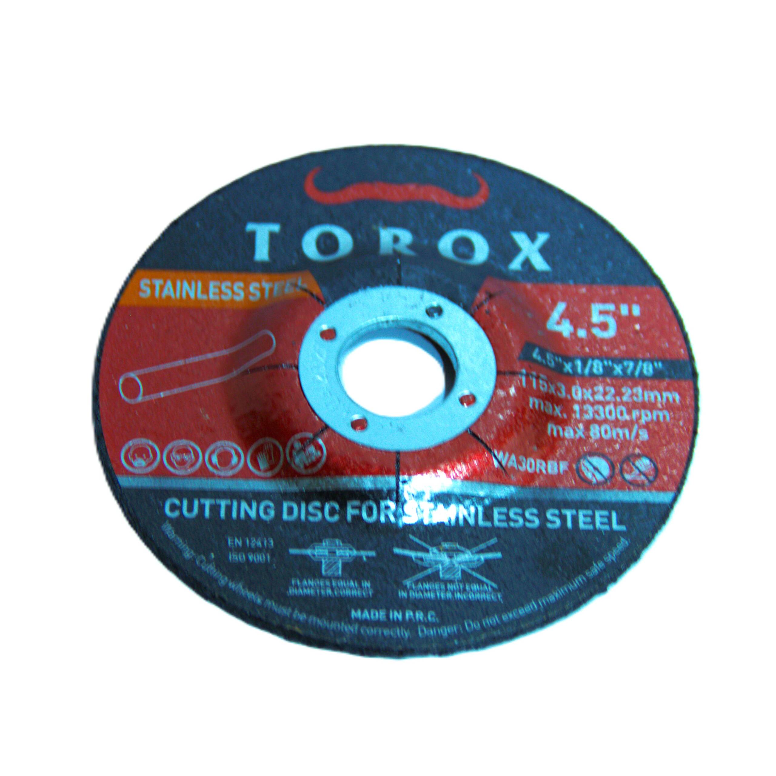TOROX CUTTING DISC 4.5'' X 3 MM SS